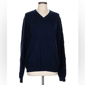 Cutter and buck v-neck pullover sweater teal